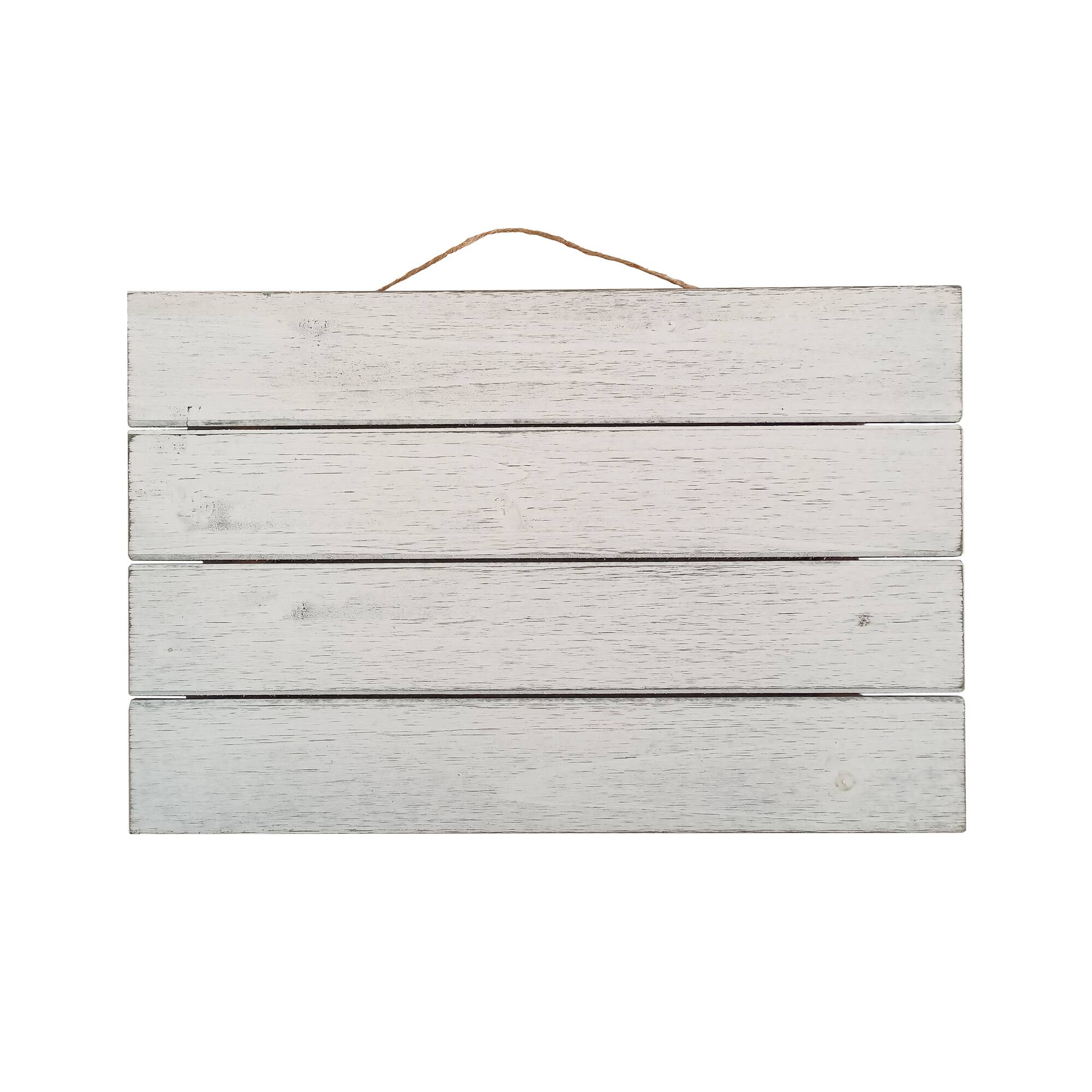 17" Whitewashed Plaque by Make Market™, 2ct.